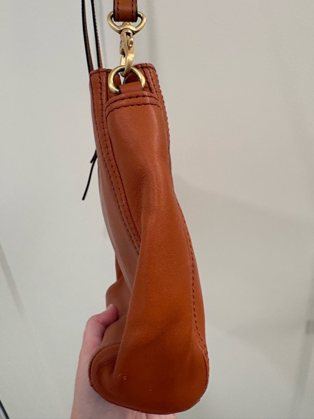 Lo & Sons Pearl Crossbody in Sienne Brown Napa Leather - Picture 11 of 16